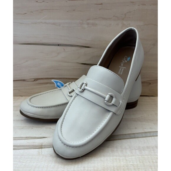 Aqua College Women's Waterproof Bossy Slip-on Loafer Flats Bone Leather Size 8M - Picture 1 of 4